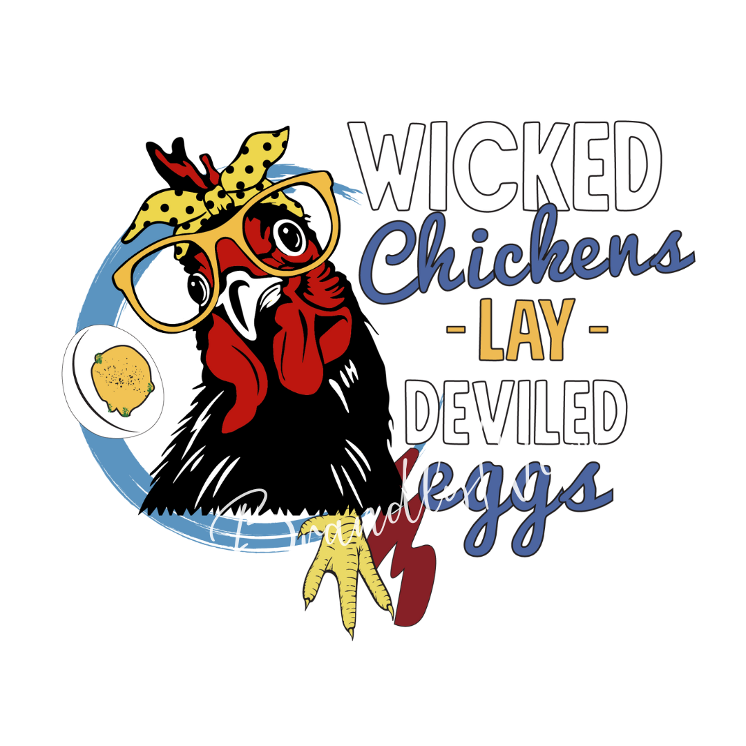 Wicked Chickens Lay Deviled Eggs Transfer